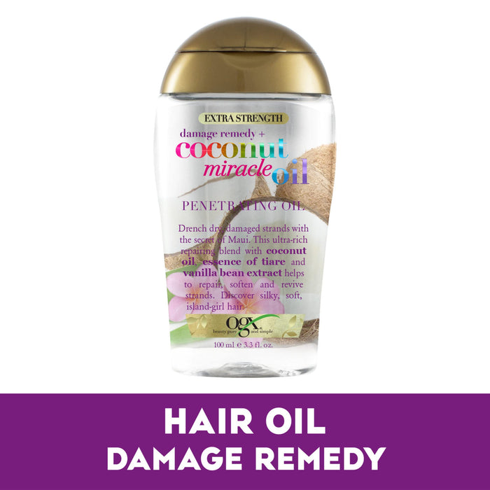 Ogx Extra Strength Damage Remdedy+ Coconut Miracle Oil - 3.3 Oz