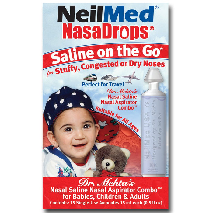 NeilMed NasaDrops Childrens Saline On The Go Nasal Drops