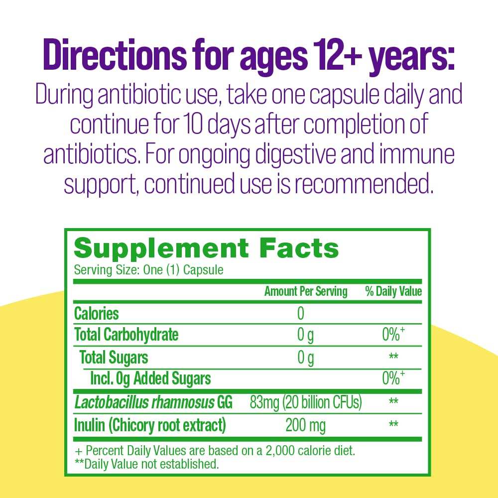 Culturelle Probiotic Ultimate Balance For Antibiotics Capsules 20 Ct