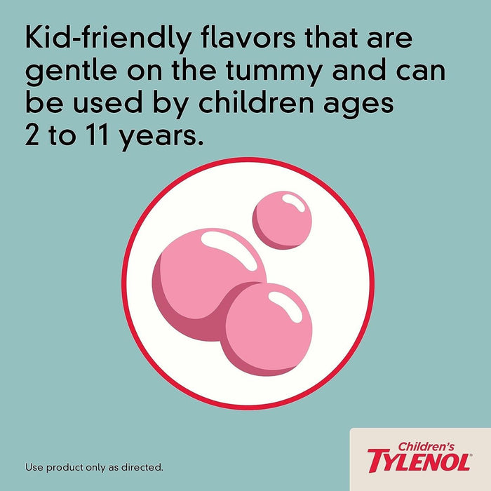 Tylenol Children's Pain + Fever Relief Chewables Bubble Gum - 24 Ct