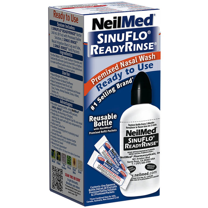 NeilMed SinuFlo ReadyRinse Sinus Rinse Premixed Nasal Wash Kit