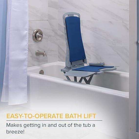 Drive Medical Whisper Ultra Quiet Bath Lift - Blue - Shop Home Med