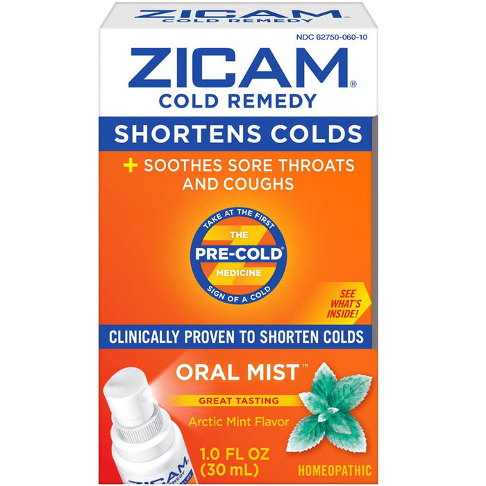 Zicam Cold Remedy Plus Cold Shortening Oral Mist Arctic Mint