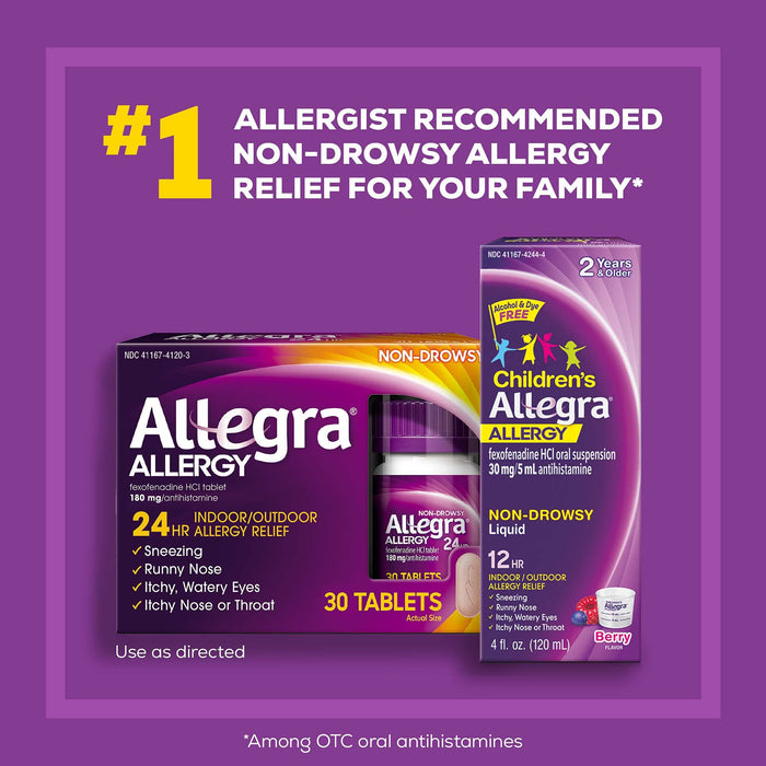 Allegra  Non Drowsy Outdoor/Indoor Allergy Relief 24-Hour Tablets