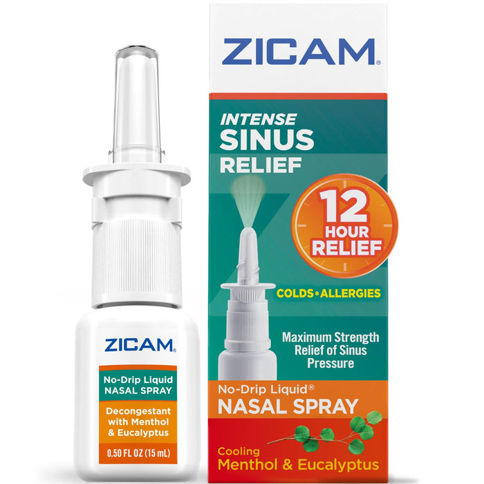 Zicam Intense Sinus Relief No-Drip Nasal Spray - Cooling Menthol & Eucalyptus