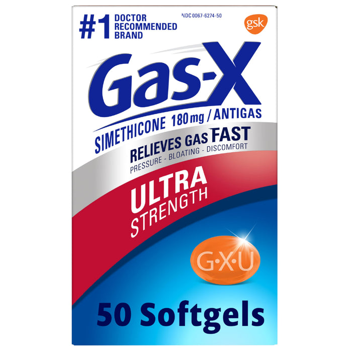 Gas-X Ultra Strength Gas Relief Softgels w/ Simethicone 180mg - 50 Ct