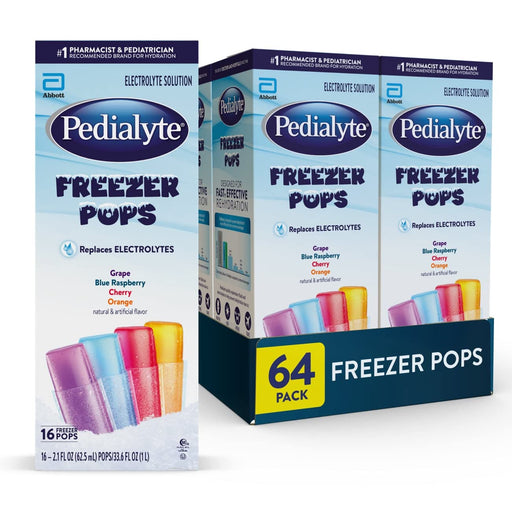 Pedialyte Electrolyte Solution Freezer Pops Variety Pack - 16 Ct x 4