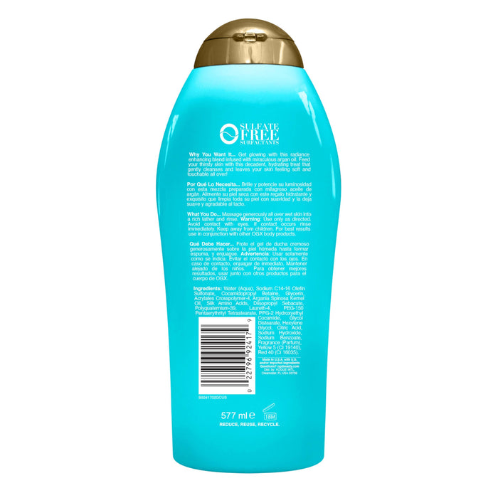 Ogx Radiant Glow + Argan Oil of Morocco Hydrating Body Wash - 19.5 Oz