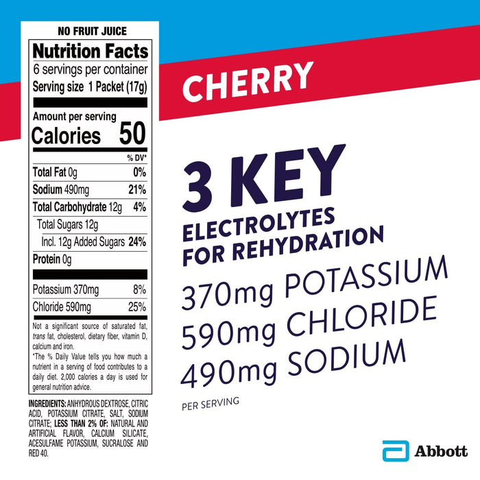 Pedialyte Electrolyte Hydration Drink Powder Packets