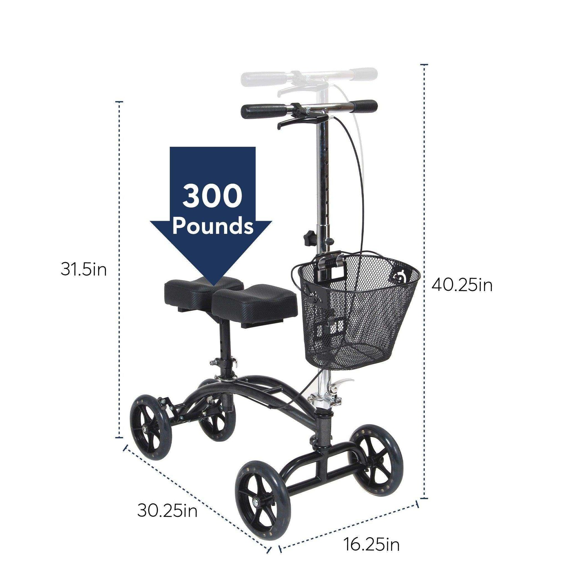 Drive Medical Dual Pad Steerable Knee Walker Knee Scooter with Basket - Shop Home Med