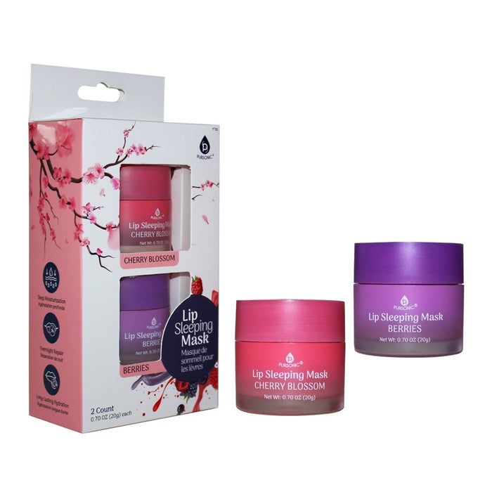 Pursonic Cherry Blossom & Berries Lip Sleeping Mask - 2 Ct