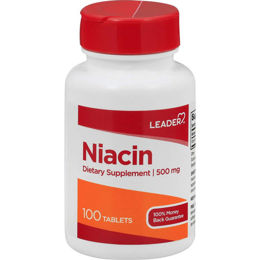 Leader Tm Niacin 500Mg Tablets 100 Ct , Tablets