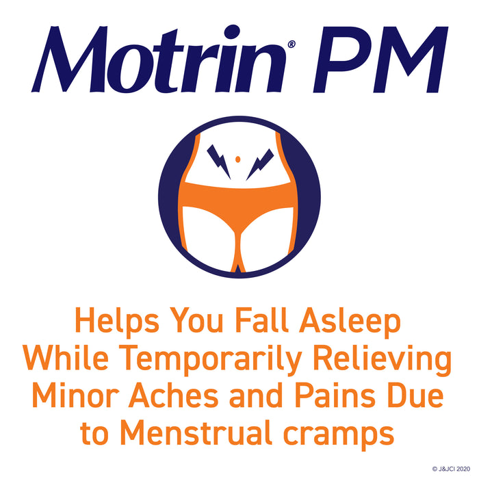 Motrin PM Pain Reliever/Nighttime Sleep-Aid Coated Caplets