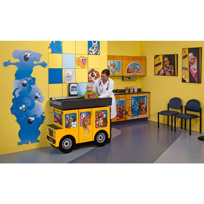 Clinton Complete Zoo Bus Exam Room - Pediatric Scale Table & Cabinets