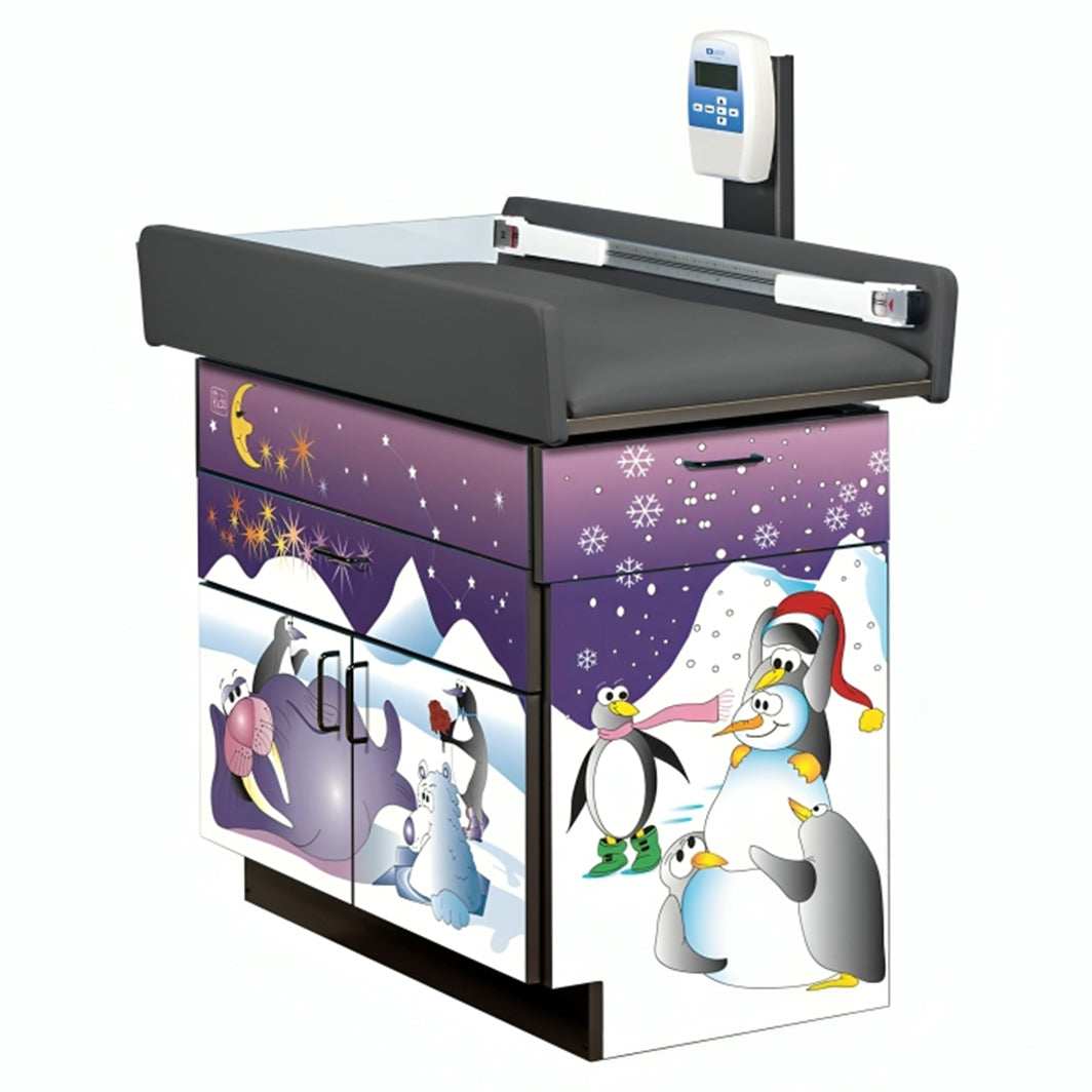 Clinton Complete Cool Pals Exam Room Pediatric Scale Table and Cabinets