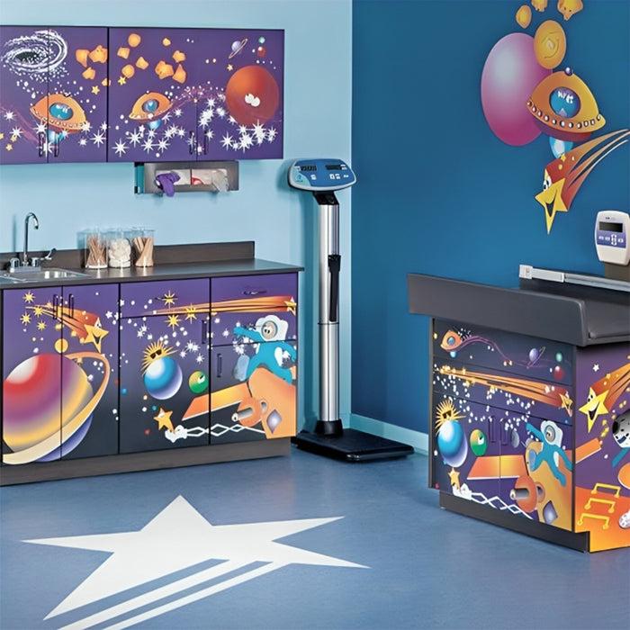 Clinton Complete Space Place Exam Room Pediatric Scale Table and Cabinet