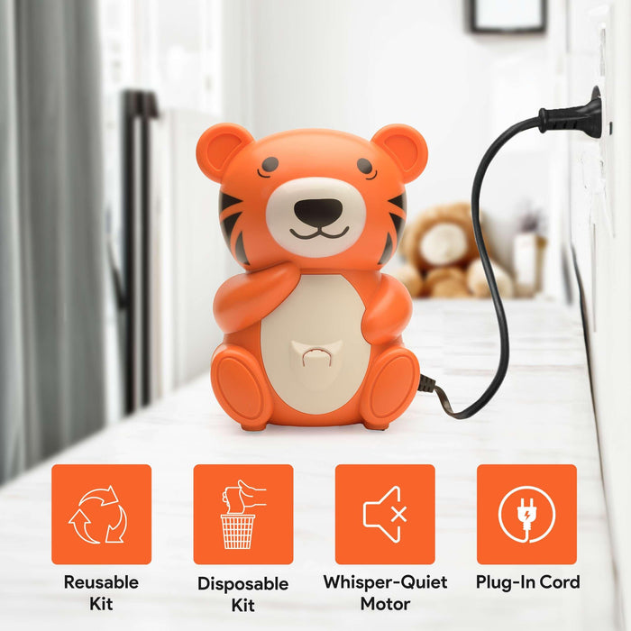 Portable Nebulizer Machine for Kids – Orange Tiger Breathing Treatment Machine - Shop Home Med