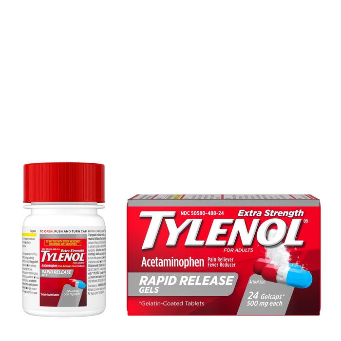 Tylenol Extra Strength Acetaminophen Rapid Release Gels - 24 Count