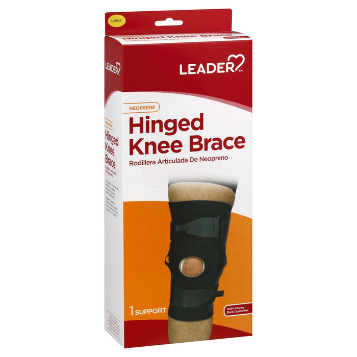 Leader Neoprene Hinged Knee Brace Support - Black