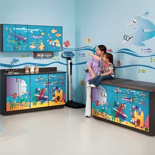 Clinton Complete Ocean Commotion Pediatric Treatment Table and Cabinets