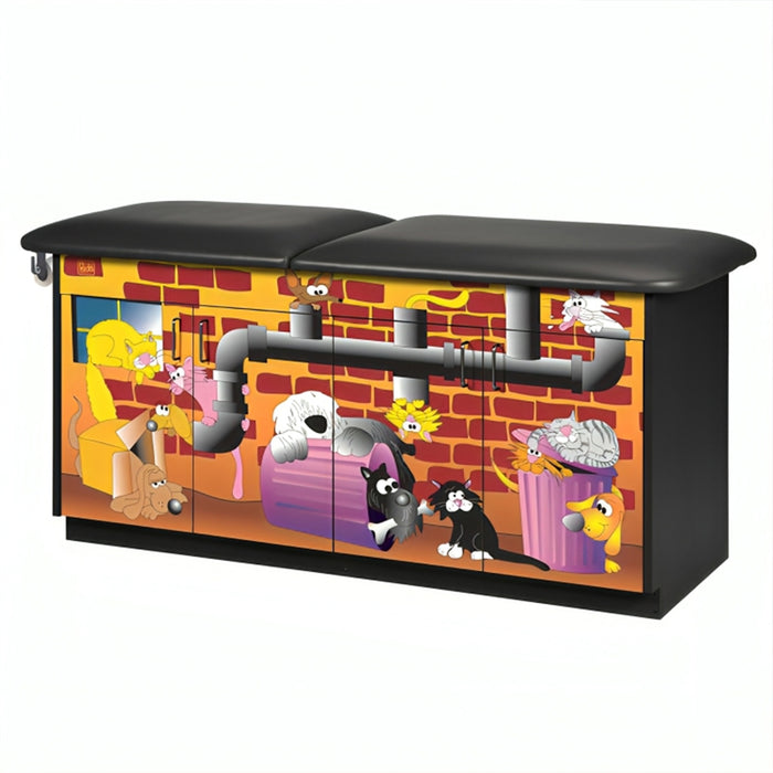 Clinton Complete Pediatric Alley Cats and Dogs Treatment Table and Cabinets - Exam Room