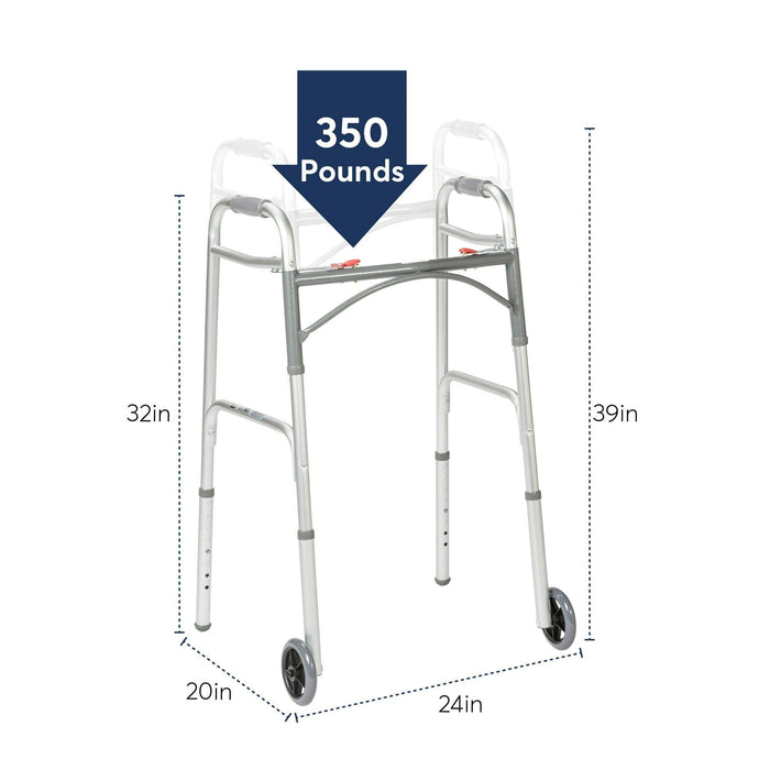 Drive Medical PreserveTech Deluxe Two Button Folding Walker - Shop Home Med