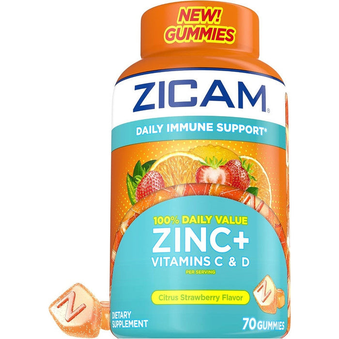 Zicam Daily Immune Support Gummy Supplement Citrus Strawberry