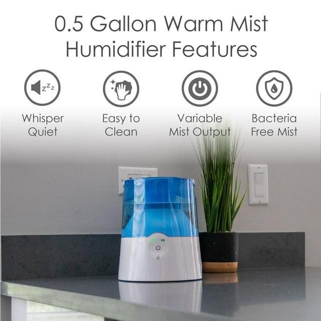 Crane Warm Mist Humidifier 2 Speed Settings - 0.5 Gal. - Shop Home Med