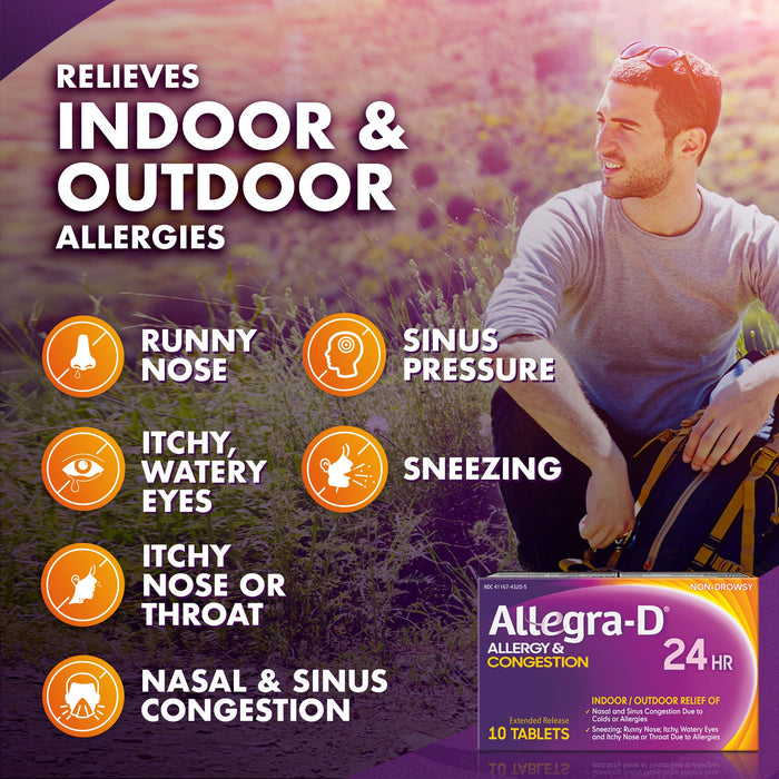 Allegra-D Allergy & Congestion Non-Drowsy 24-Hour Tablets