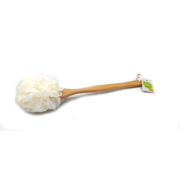 Pursonic Dual Action Dry Brush and Mesh Sponge Combo with Lotus Wooden Handle shophomemed
