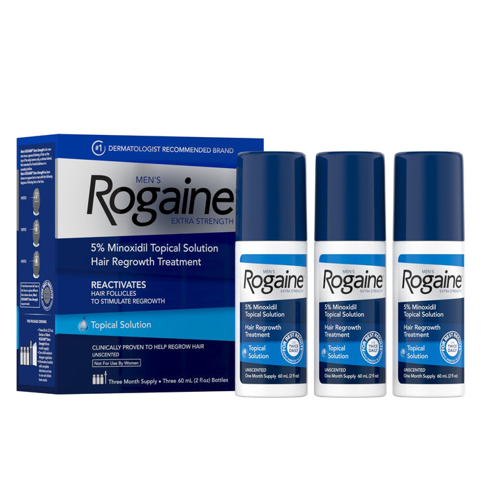 Rogaine Extra Strength Men's Hair Treatment Solution - 3 Month Supply