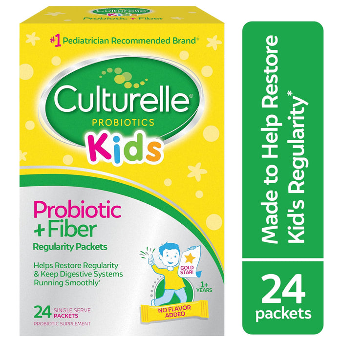 Culturelle Kids Digestive Health Probiotic + Fiber Powder Packets - 24 Ct