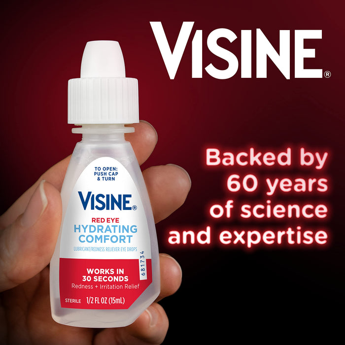 Visine Red Eye Hydrating Comfort Lubricating Eye Drops