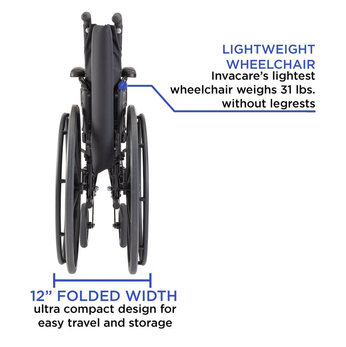 Invacare 9000XT Wheelchair with Fixed Height Space-Saver Arms