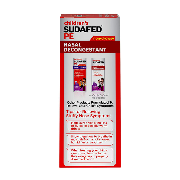 Sudafed PE Children's Nasal Decongestant Liquid Medicine - Berry