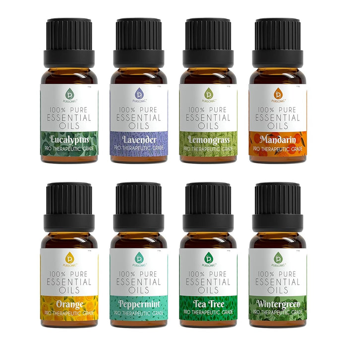 Pursonic Blends of 100% Pure Essential Aromatherapy Oils Gift Set-8 Pack