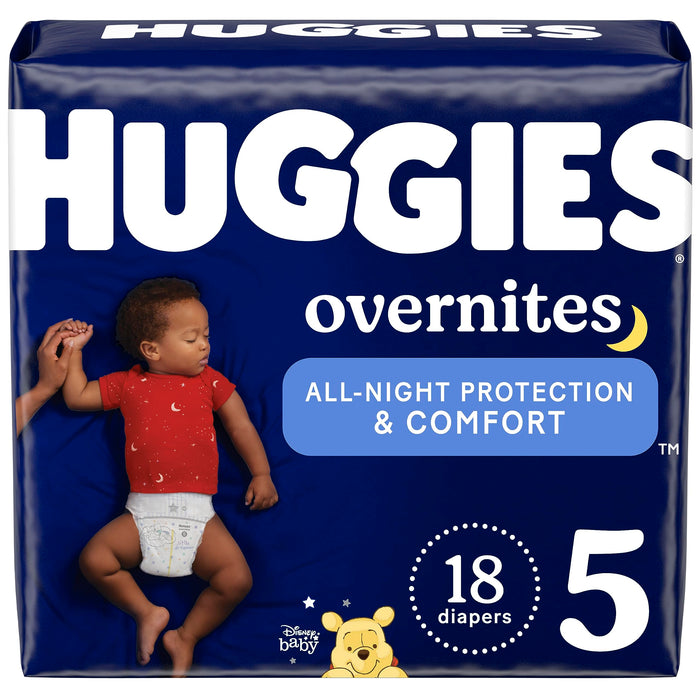 Huggies Overnites Disney Baby Diapers Size 5 - 18 Ct x 4 Pack