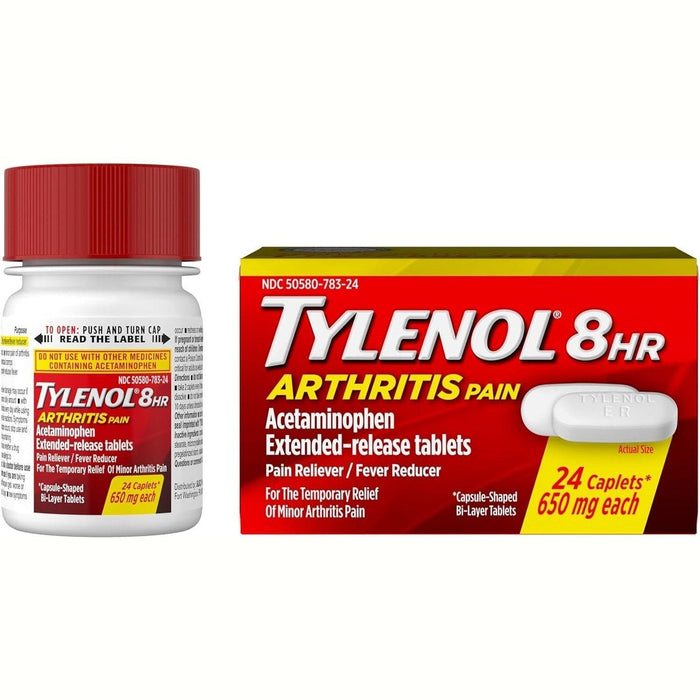 Tylenol 8 Hour Arthritis & Joint Pain Acetaminophen Tablets - 24 Ct - Shop Home Med