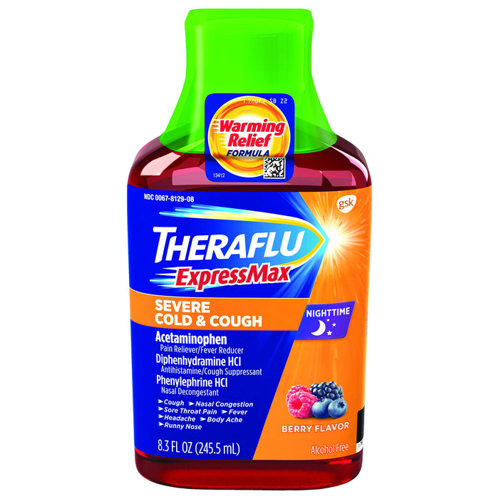 Theraflu ExpressMax Day/Night Severe Cold & Cough Relief Syrup - Berry