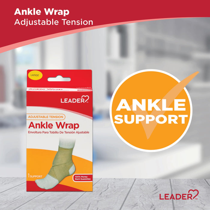 Leader Adjustable Tension Ankle Wrap