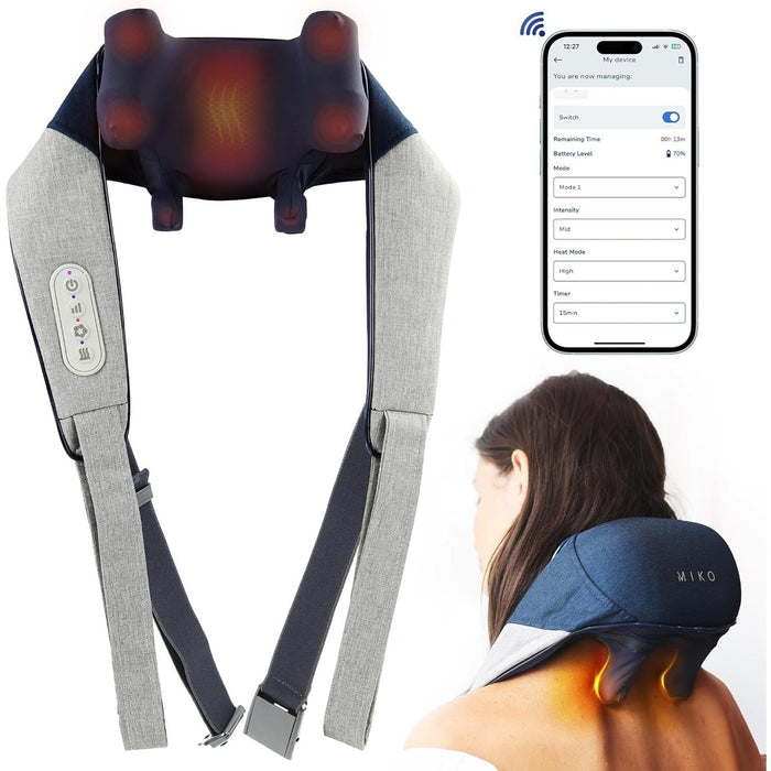 Miko Wave Shiatsu Neck and Back Massager with Heat