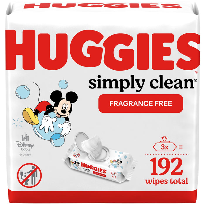 Huggies Simply Clean Unscented Baby Wipes - 192 Ct