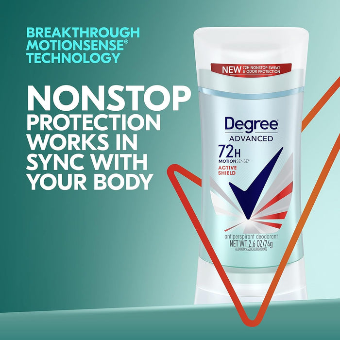 Degree Advanced Active Shield Antiperspirant Deodorant Stick - Women