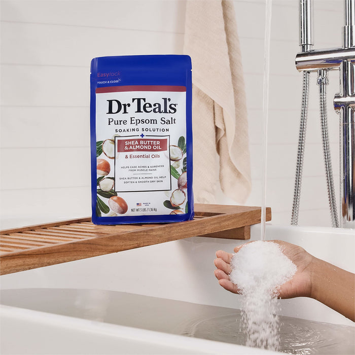 Dr. Teal's Epsom Salt Shea Butter & Almond Oil Soak Solution - 3 Lbs