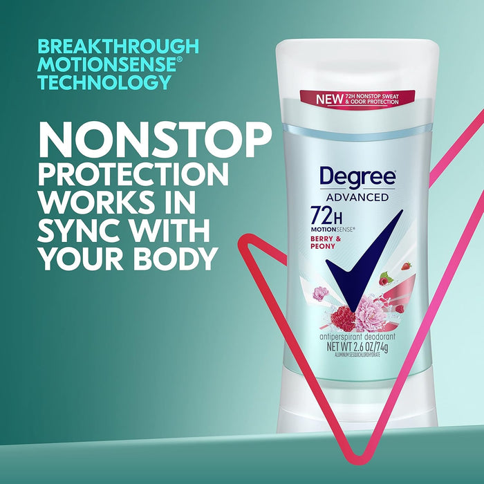 Degree Advanced Berry & Peony Antiperspirant Deodorant Stick - Women