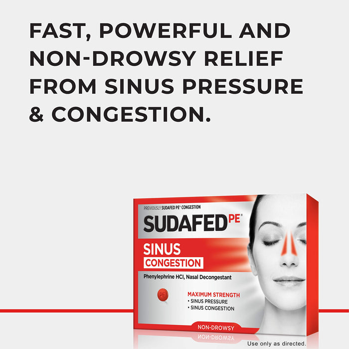 Sudafed PE Maximum Strength Sinus Congestion Relief Tablets