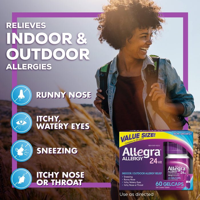 Allegra 24 Hour Indoor/Outdoor Allergy Relief Gelcaps