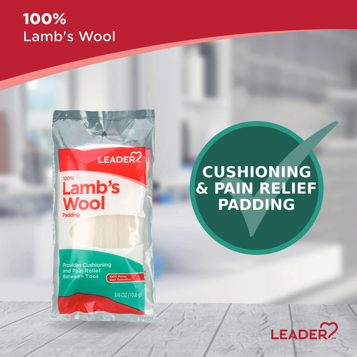 Leader 100%  Lambs Wool Padding - 0.375 Oz