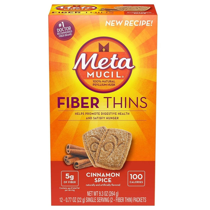 Metamucil Multi-grain Fiber Wafers  Cinnamon Spice - 12 Ct