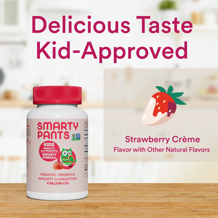 Smarty Pants Kids Prebiotic & Probiotic Gummy Vitamins Strawberry